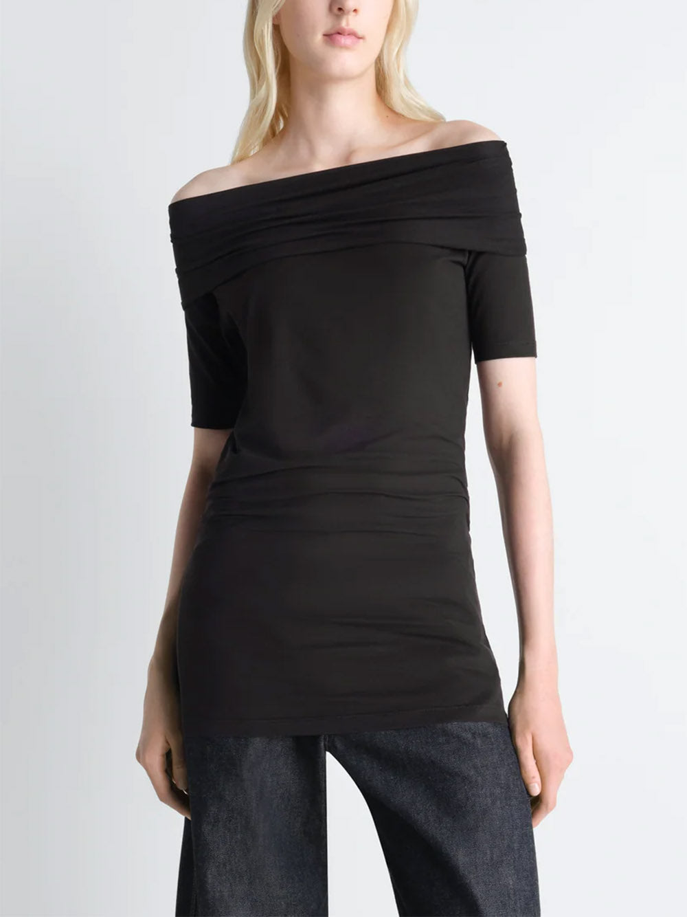 LEMAIRE-SHORT SLEEVE TWISTED TOP-