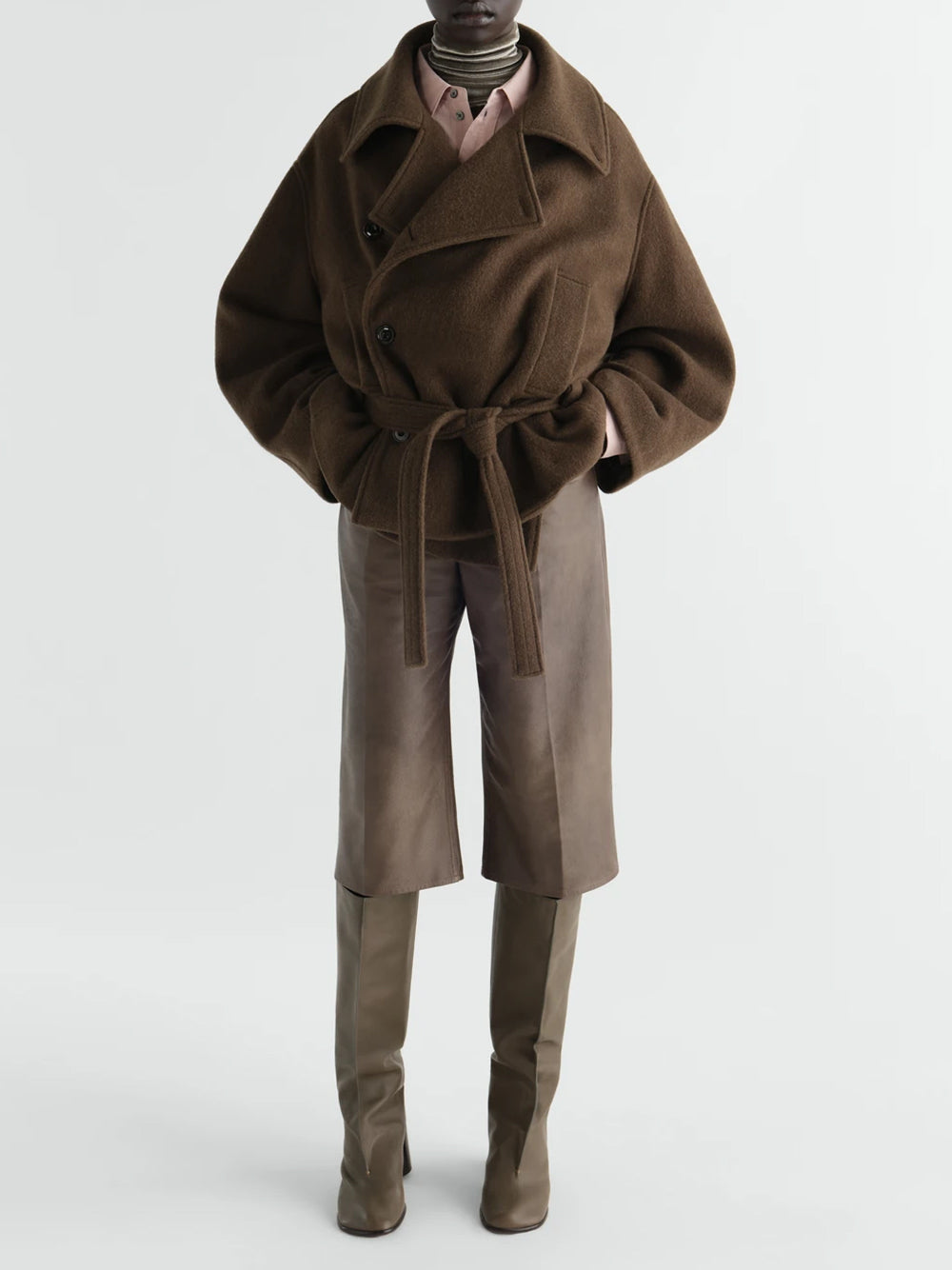 LEMAIRE-SHORT WRAP COAT-