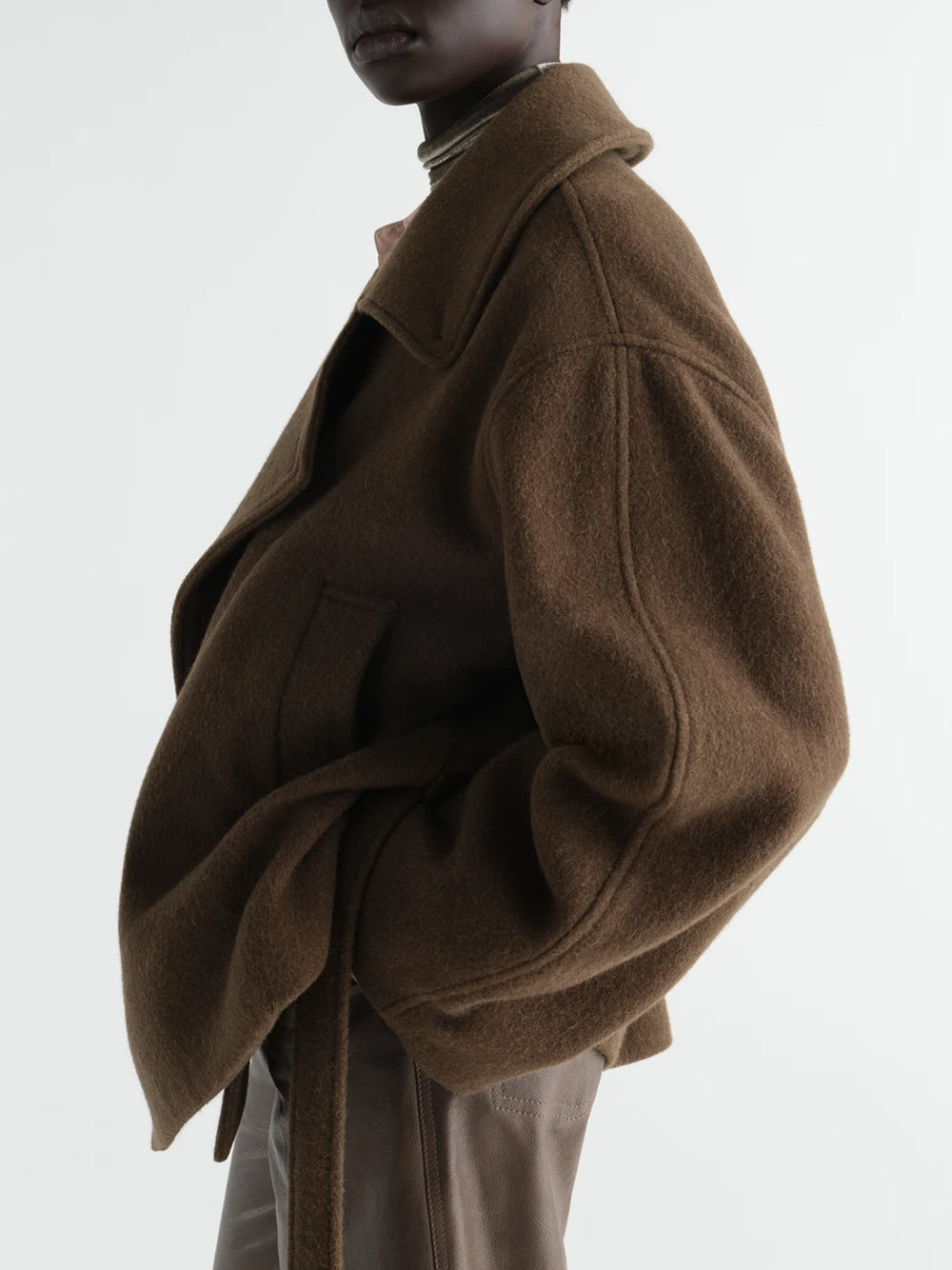 LEMAIRE-SHORT WRAP COAT-