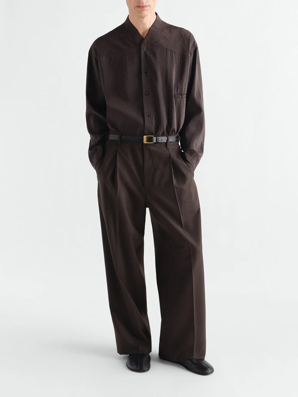 SINGLE PLEAT TAILORED PANTS