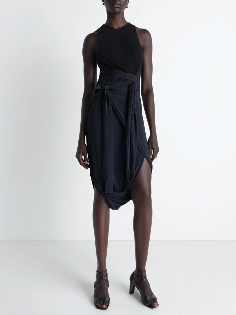 LEMAIRE-SLEEVELESS WRAP TOP-