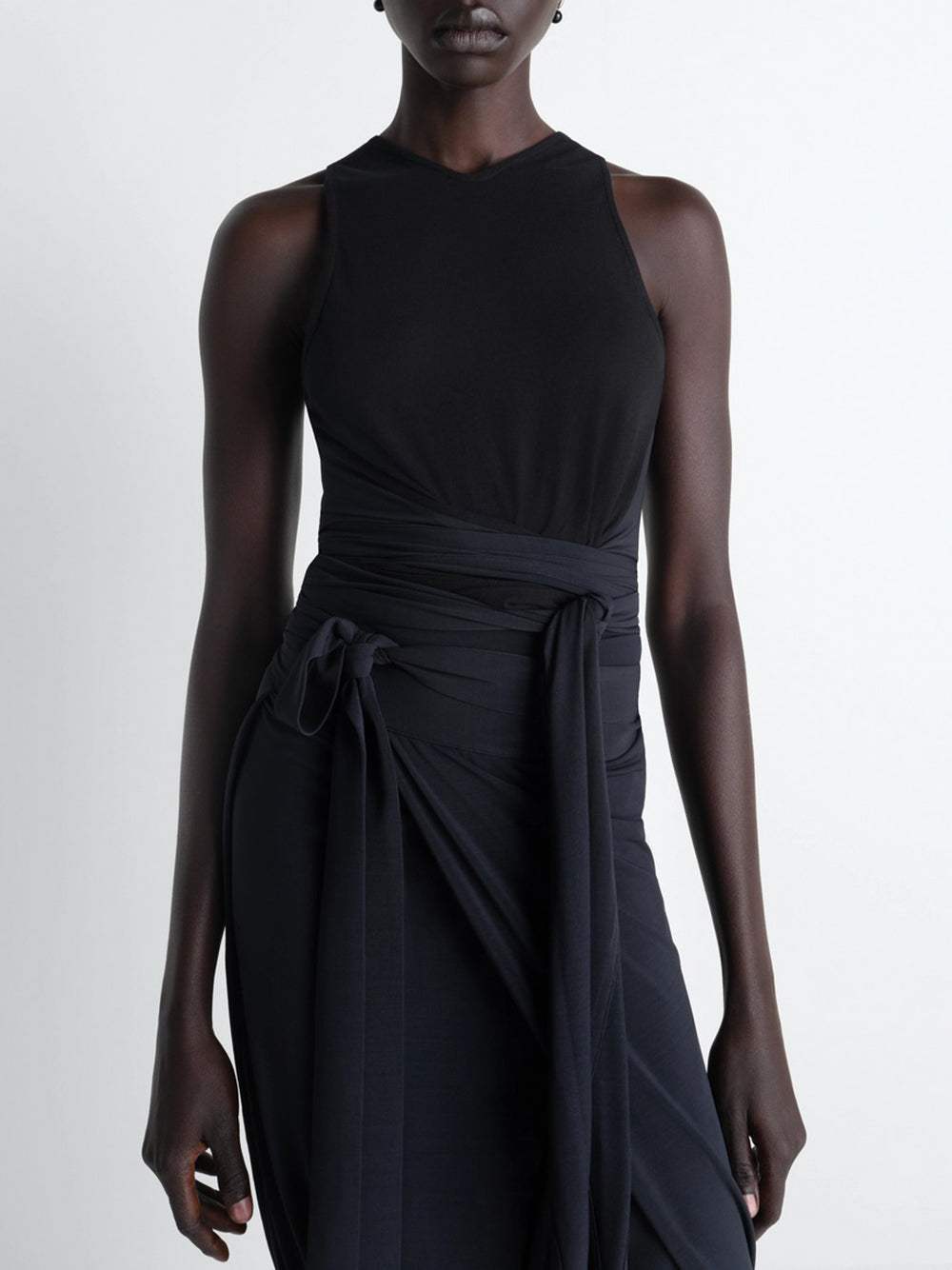 LEMAIRE-SLEEVELESS WRAP TOP-