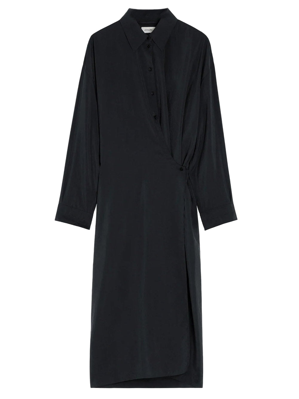 LEMAIRE-STRAIGHT COLLAR TWISTED DRESS-