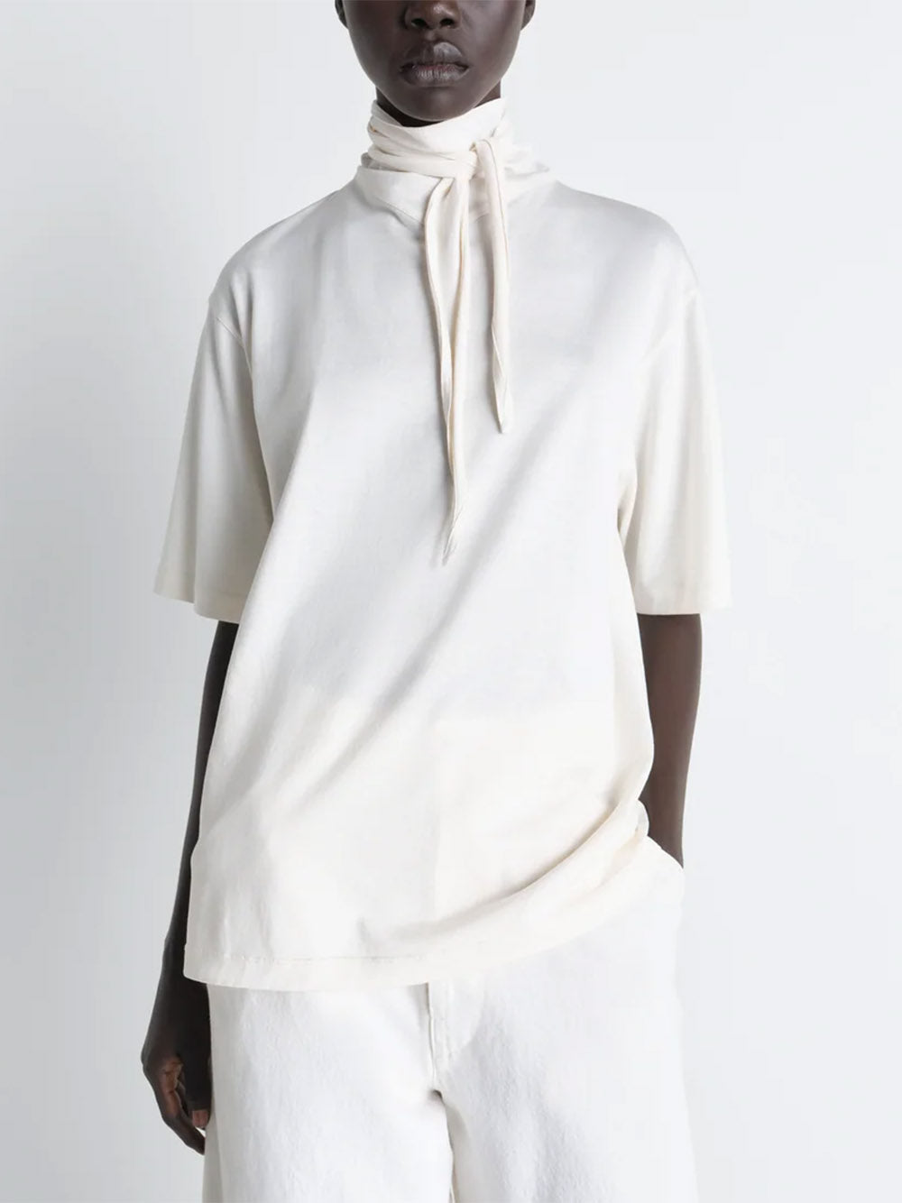 LEMAIRE-T-SHIRT WITH FOULARD-