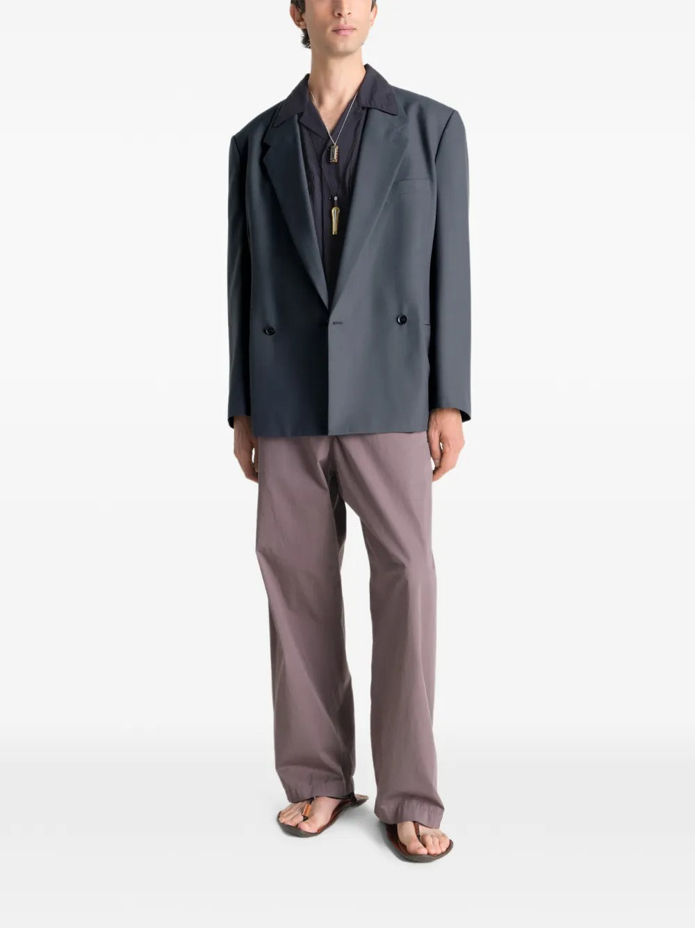 LEMAIRE-tailored double-breasted jacket-JA1096 LF414 BK992 – Dope