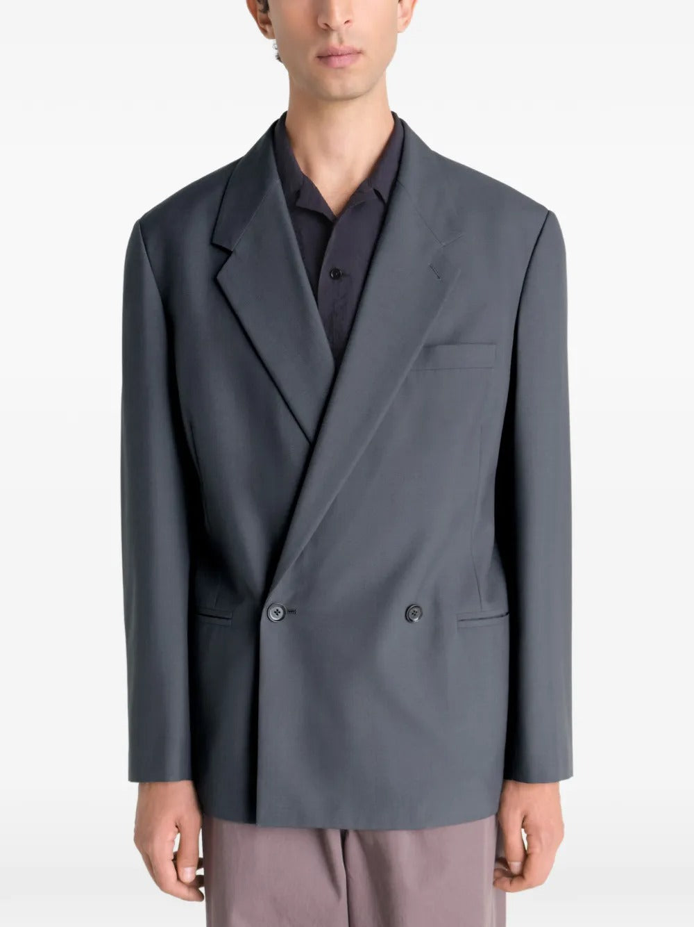 LEMAIRE-tailored double-breasted jacket-JA1096 LF414 BK992 – Dope