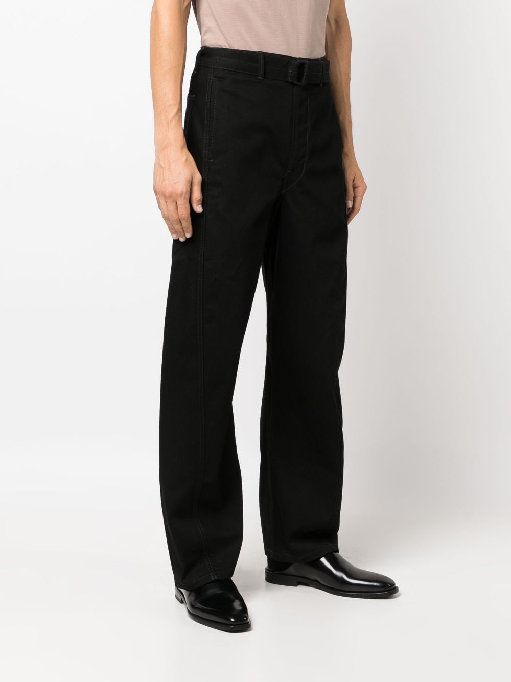 LEMAIRE-TWISTED BELTED PANTS-