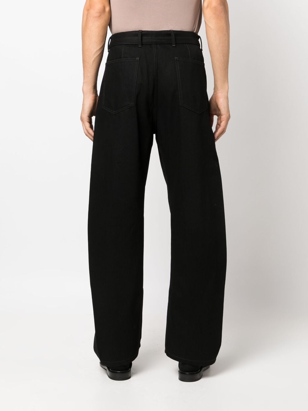 LEMAIRE-TWISTED BELTED PANTS-