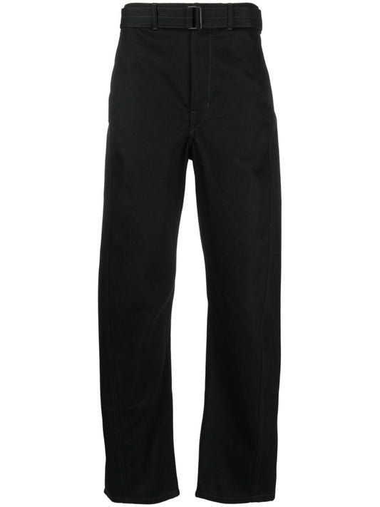 LEMAIRE-TWISTED BELTED PANTS-