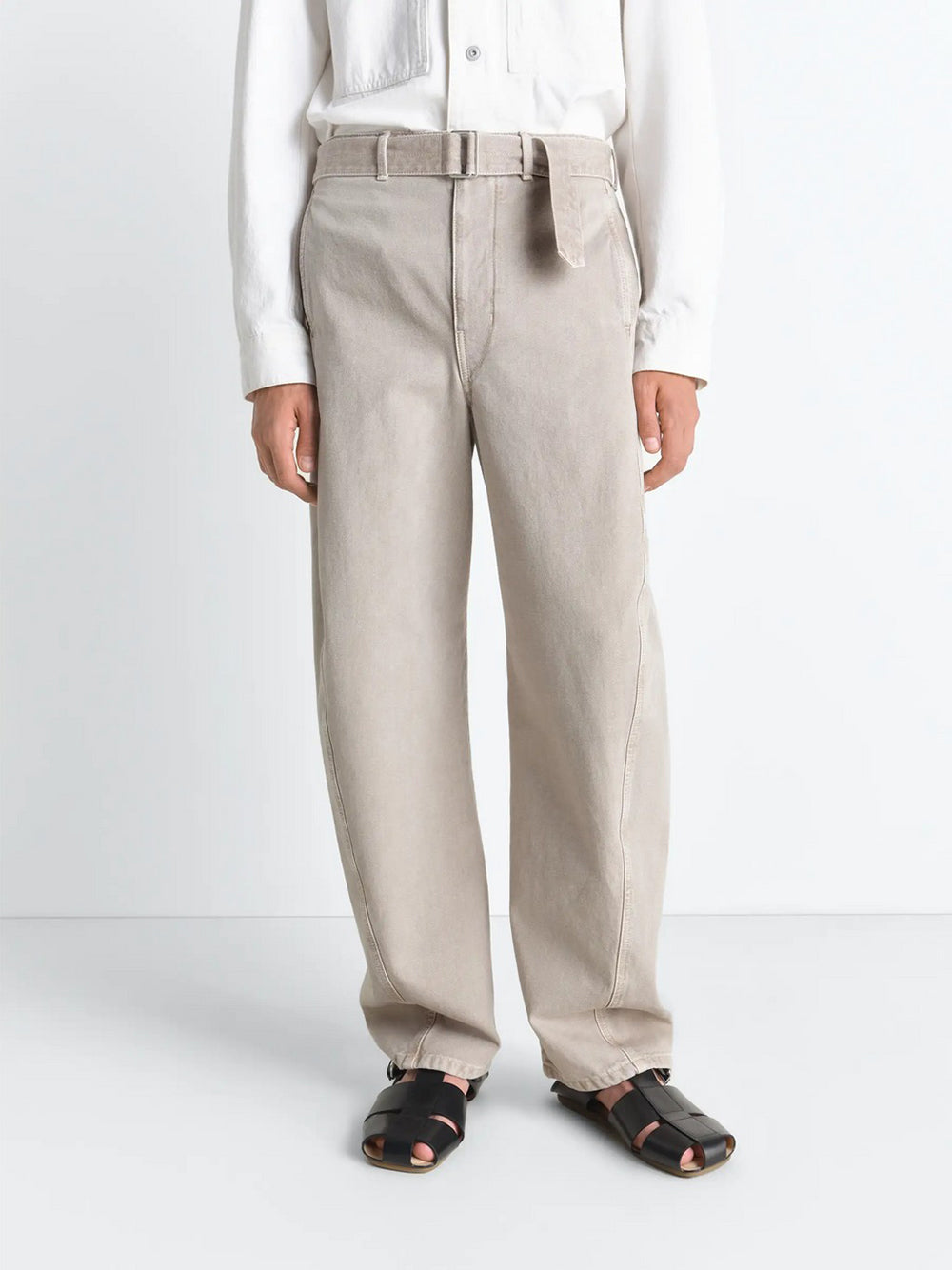 LEMAIRE-TWISTED BELTED PANTS-