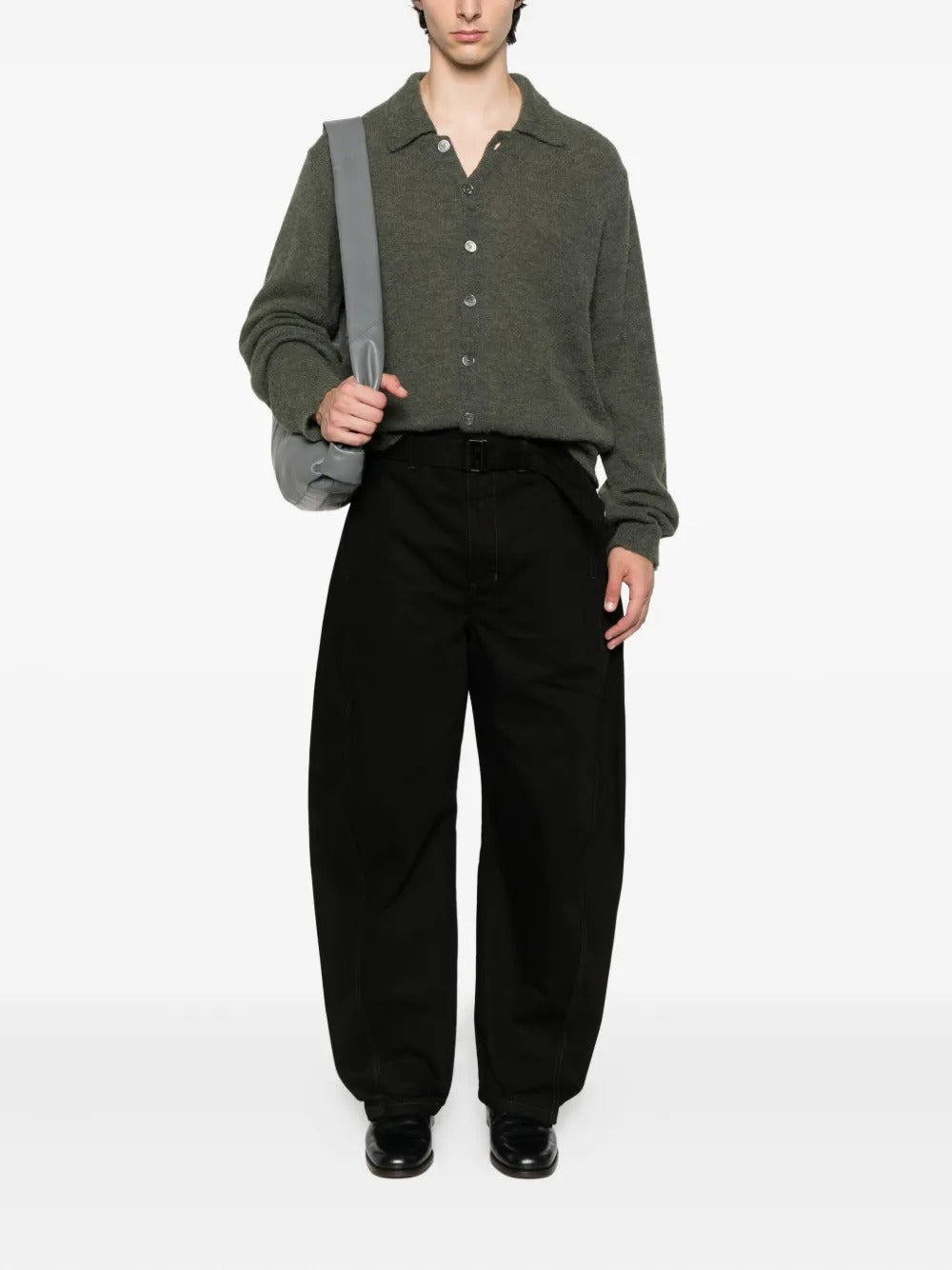 LEMAIRE-TWISTED BELTED PANTS-