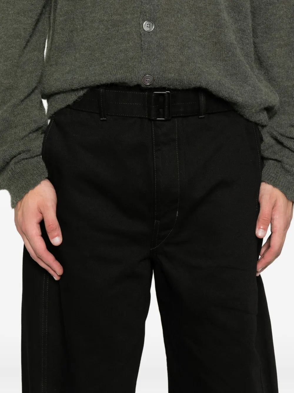 LEMAIRE-TWISTED BELTED PANTS-