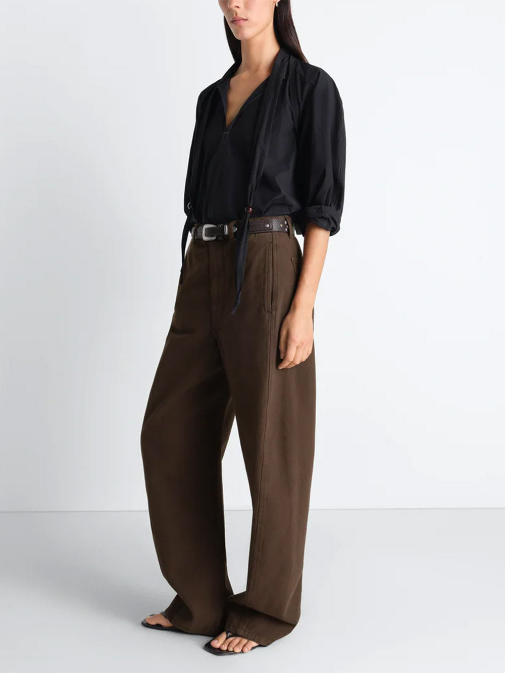LEMAIRE-TWISTED BELTED PANTS-