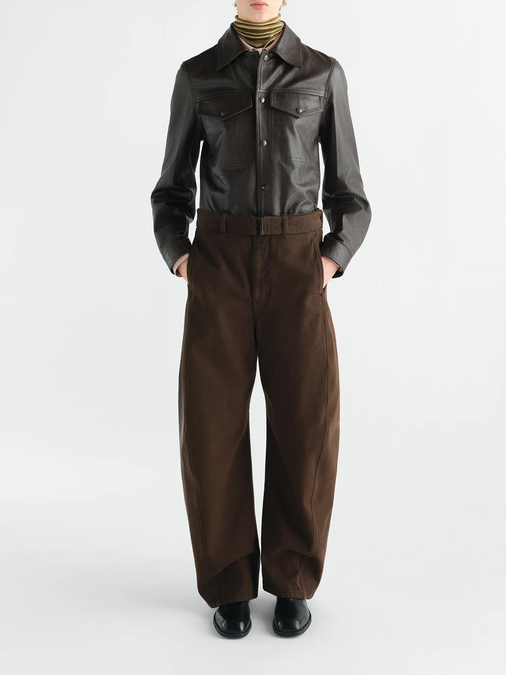 TWISTED BELTED PANTS