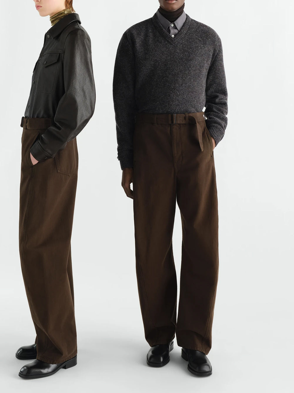 TWISTED BELTED PANTS