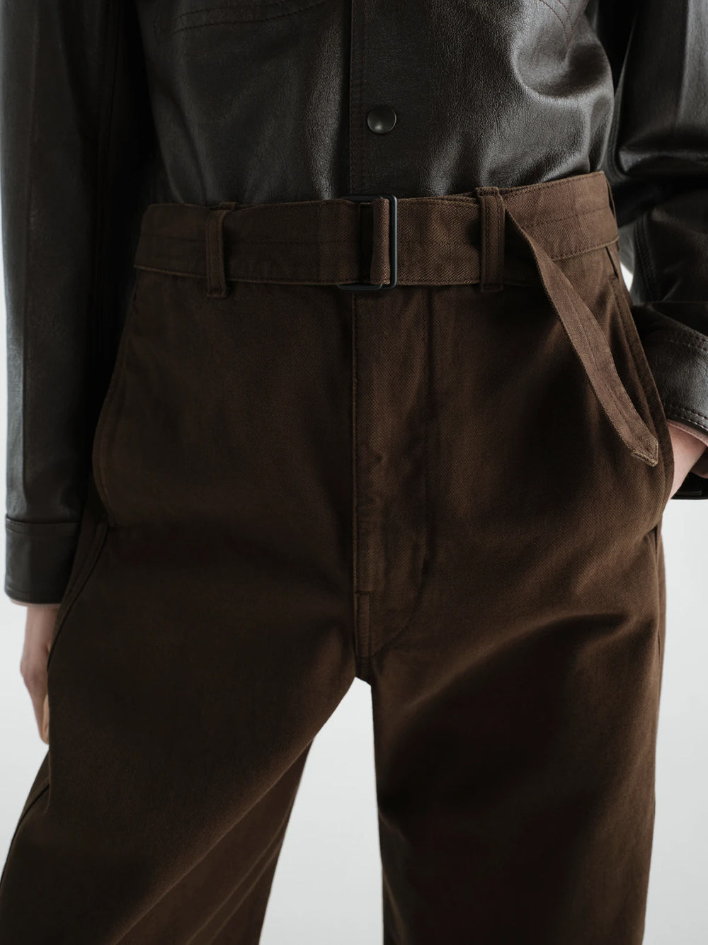 TWISTED BELTED PANTS