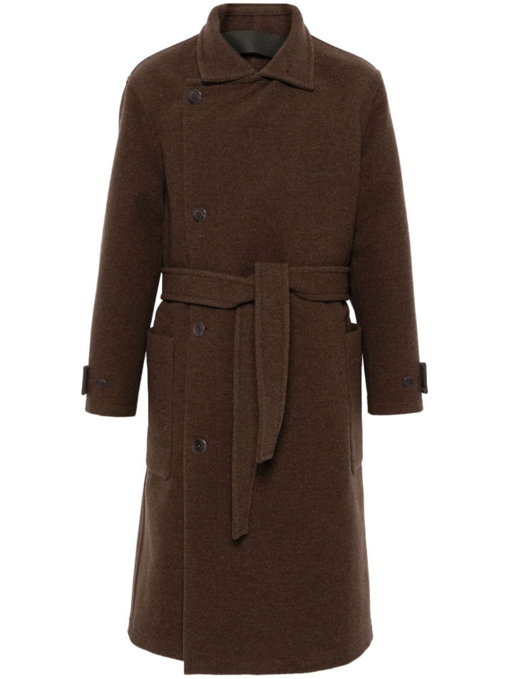 LEMAIRE-WRAP COAT WITH CONTRAST STITCH-CO1090 LF1117 MU194