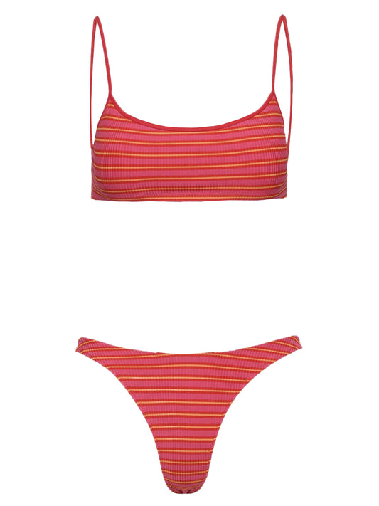 LIDO-BIKINI / STRAIGHT NECKLINE TOP / LOW WAIST BOTTOM-