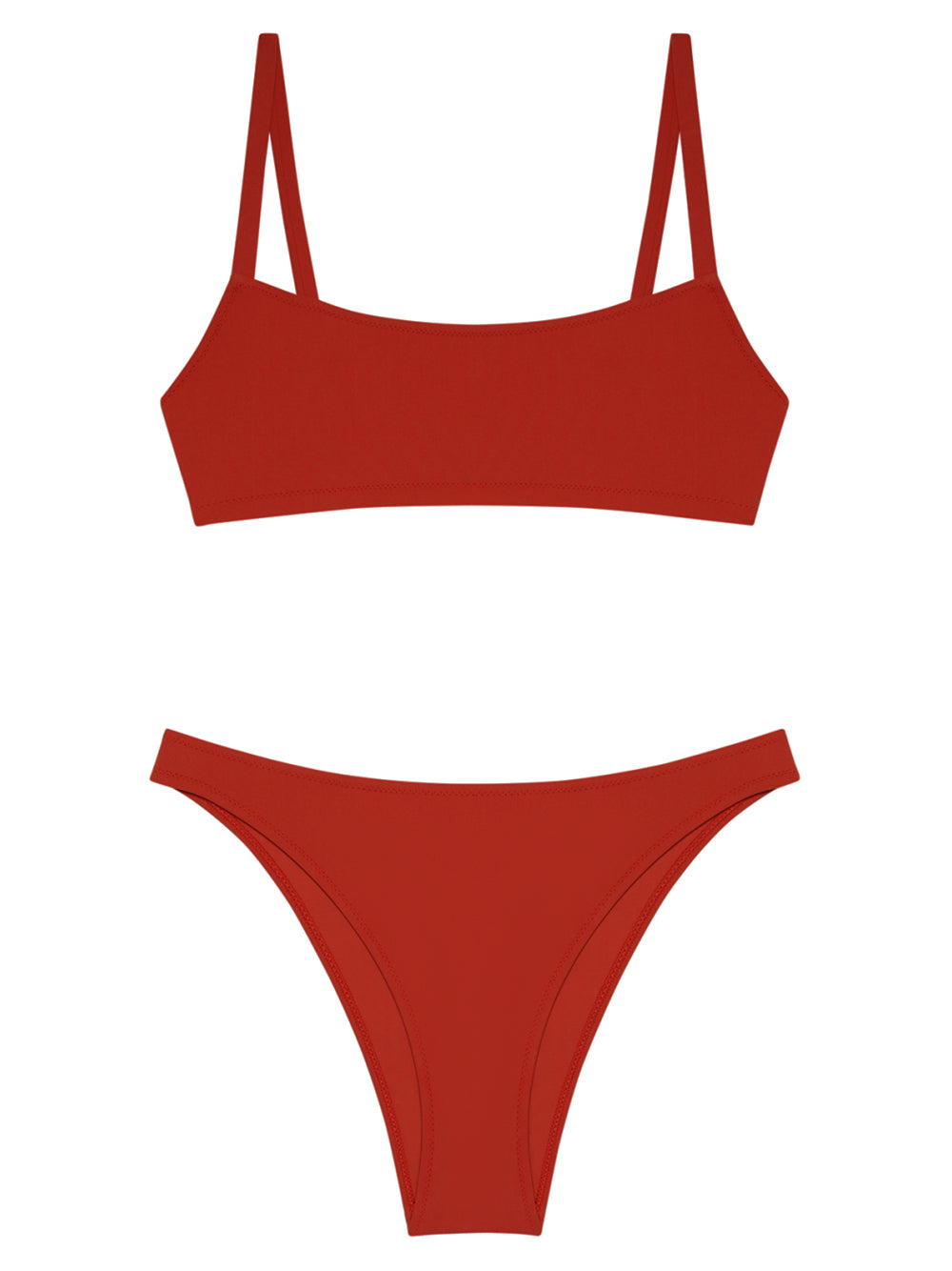 LIDO-BIKINI / STRAIGHT NECKLINE TOP / LOW WAIST BOTTOM-
