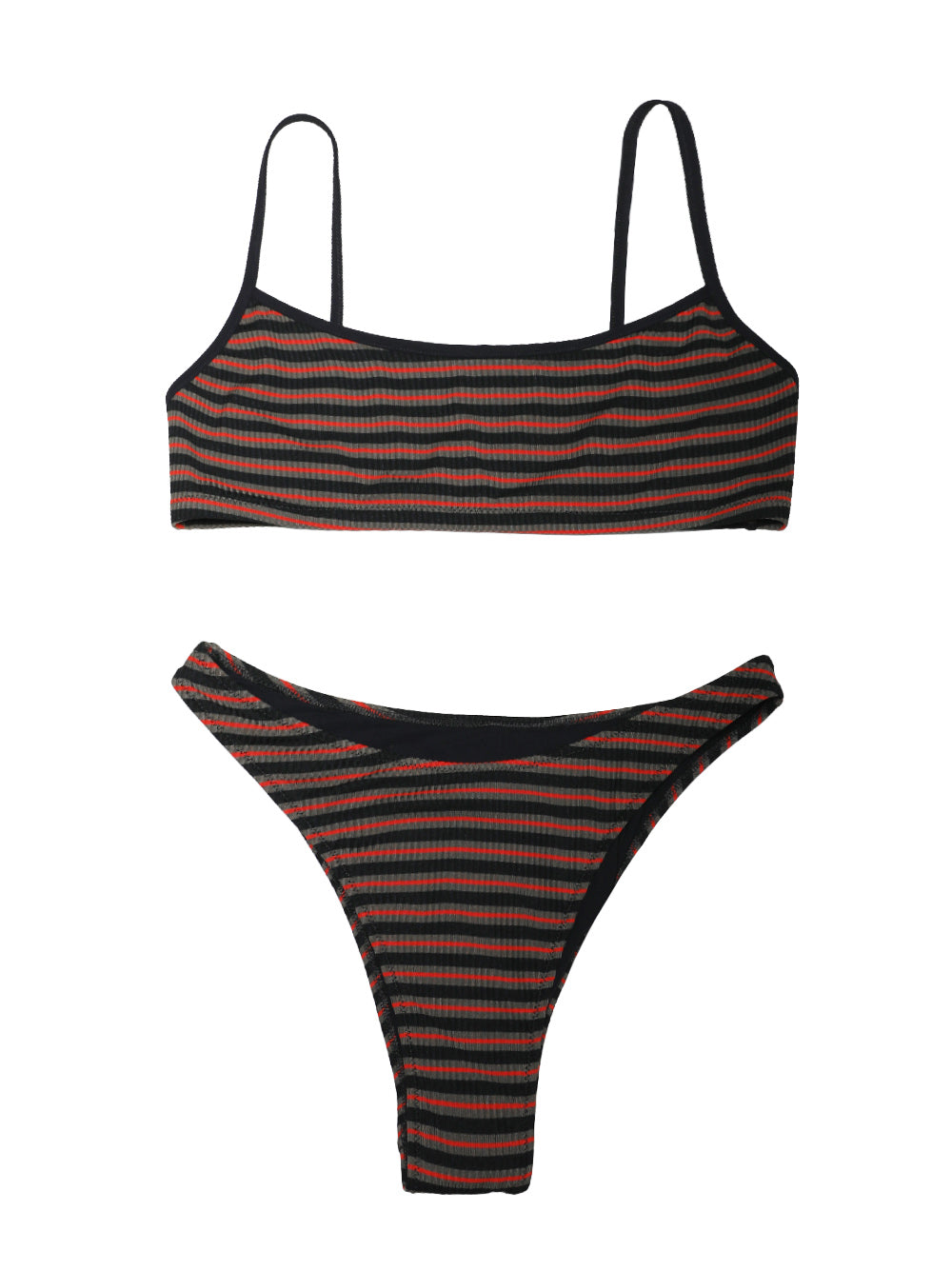 LIDO-BIKINI / STRAIGHT NECKLINE TOP / LOW WAIST BOTTOM-