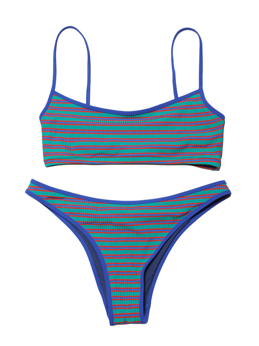 LIDO-BIKINI / STRAIGHT NECKLINE TOP / LOW WAIST BOTTOM-