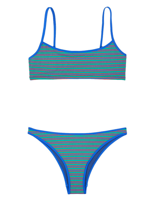 LIDO-BIKINI / STRAIGHT NECKLINE TOP / LOW WAIST BOTTOM-