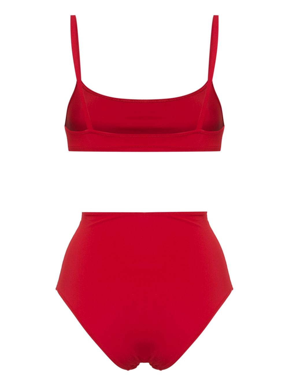 LIDO-HIGH WAISTED BIKINI WITH STRAIGHT NECKLINE TOP-