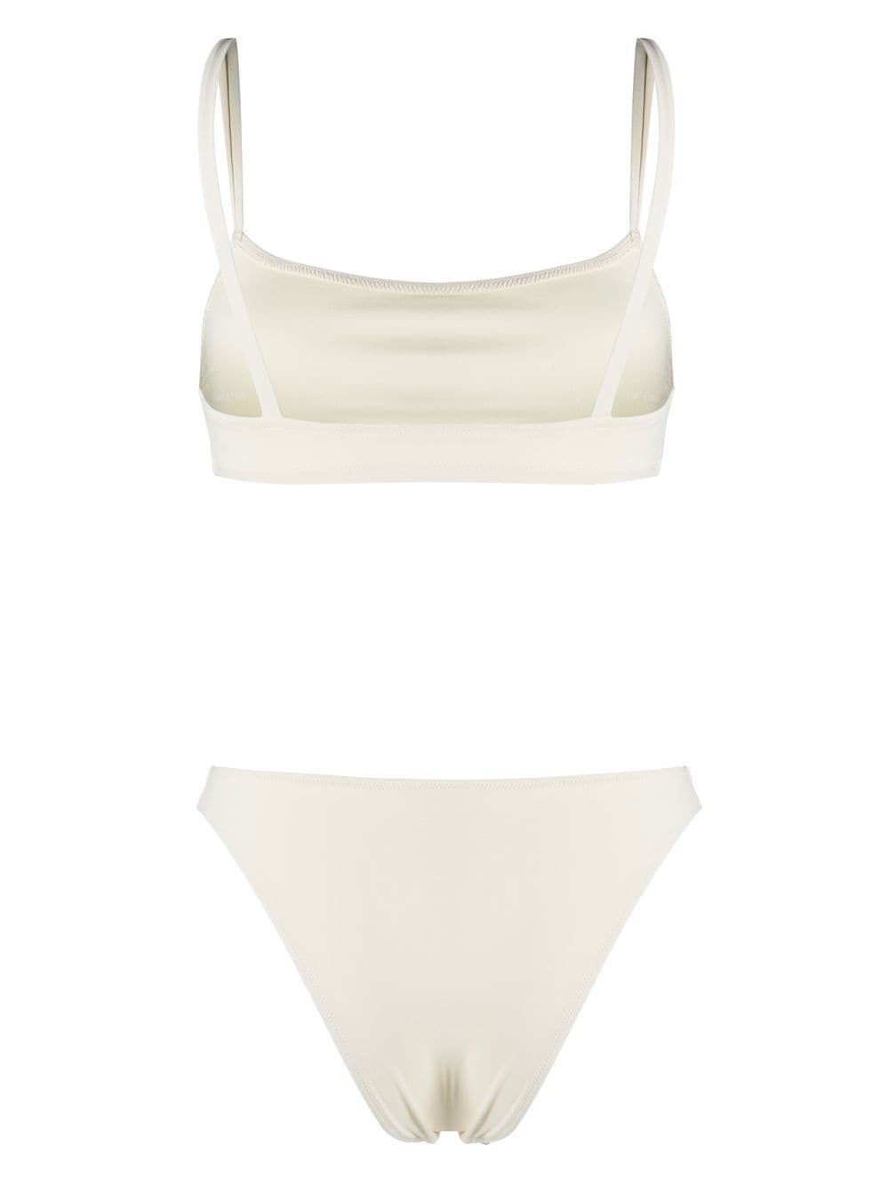 LIDO-LOW WAISTED BIKINI WITH STRAIGHT NECKLINE TOP-UNDICI LOW WAIST IVORY