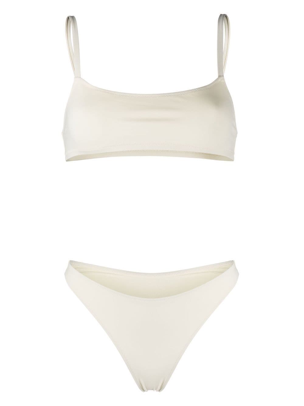 LIDO-LOW WAISTED BIKINI WITH STRAIGHT NECKLINE TOP-UNDICI LOW WAIST IVORY