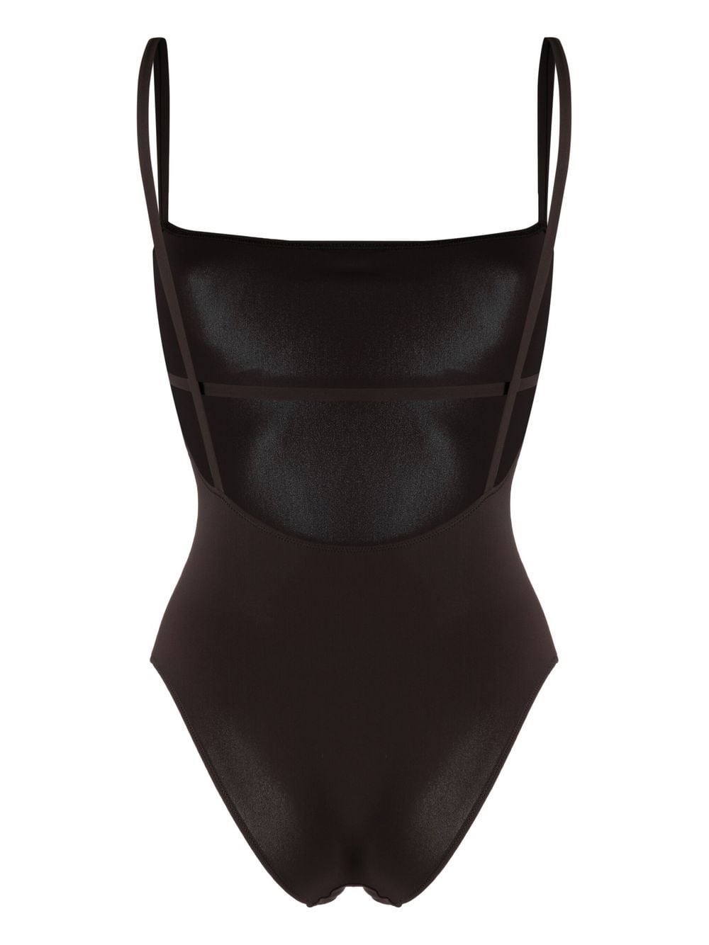 LIDO-ONE PIECE / GEOMETRICAL STRAPS-TRE BROWN