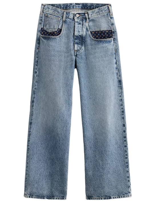 MAISON MARGIELA-BOYFRIEND PAISLEY DENIM TROUSERS-
