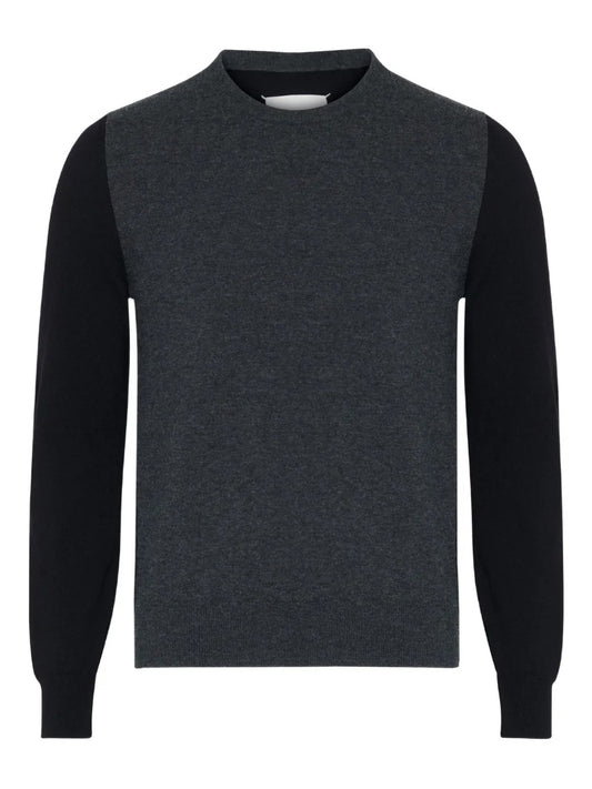 MAISON MARGIELA-contrast-panel wool sweater-