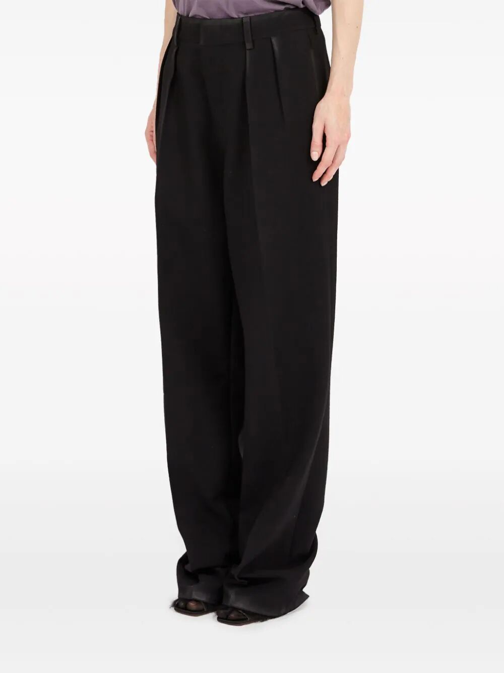 MAISON MARGIELA-CROPPED WOOL TROUSERS-S51KA0589S78075 961