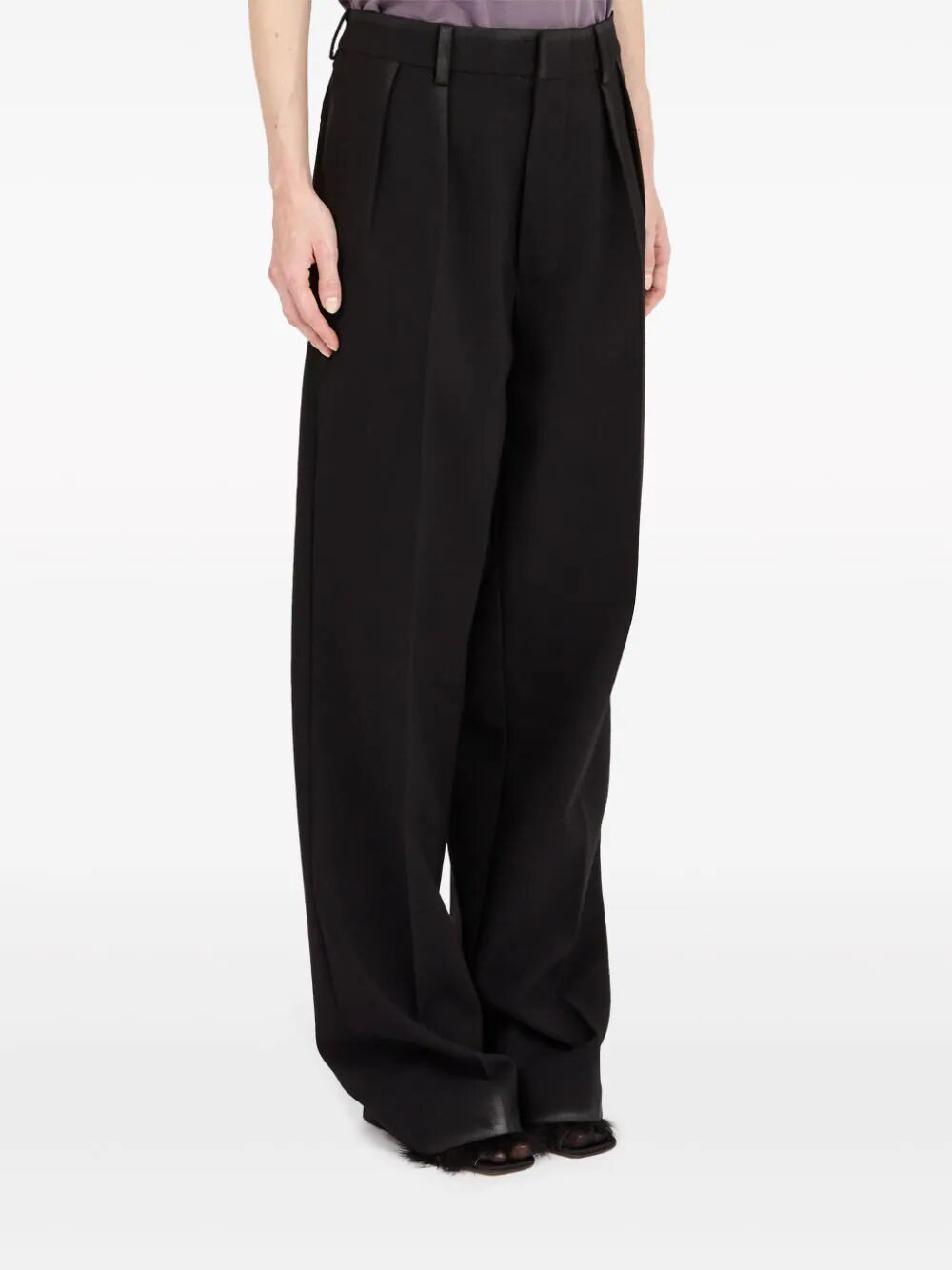 MAISON MARGIELA-CROPPED WOOL TROUSERS-S51KA0589S78075 961