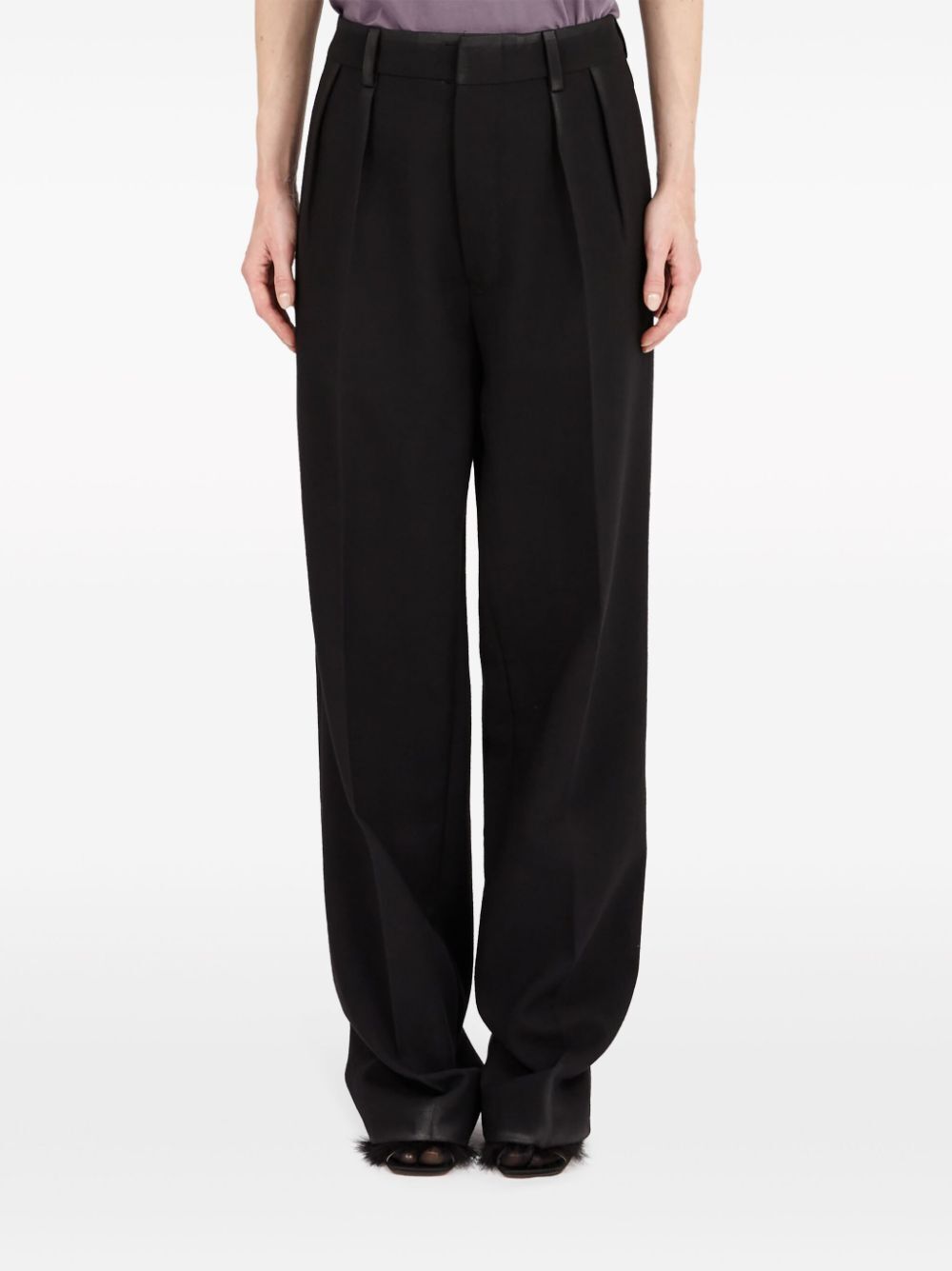 MAISON MARGIELA-CROPPED WOOL TROUSERS-S51KA0589S78075 961