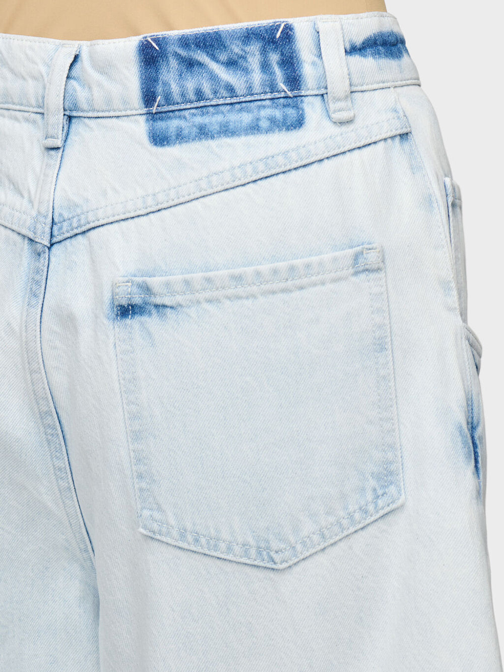 MAISON MARGIELA-CUTOUT DENIM TROUSERS-