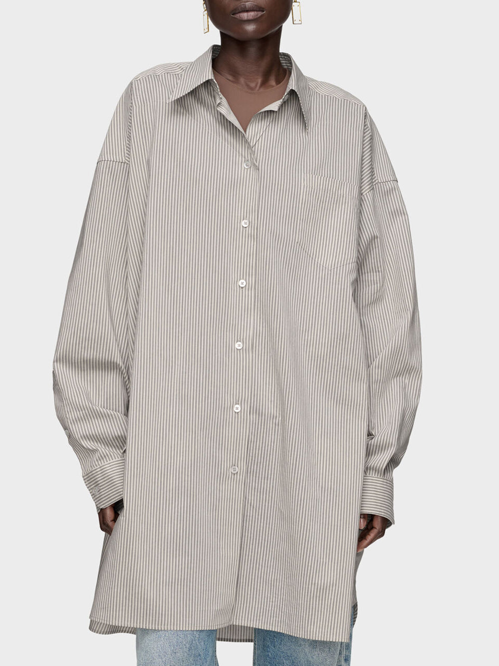 MAISON MARGIELA-FOLD COLLAR OVERSIZED SHIRT-