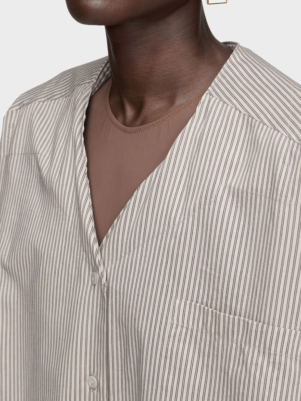 MAISON MARGIELA-FOLD COLLAR OVERSIZED SHIRT-