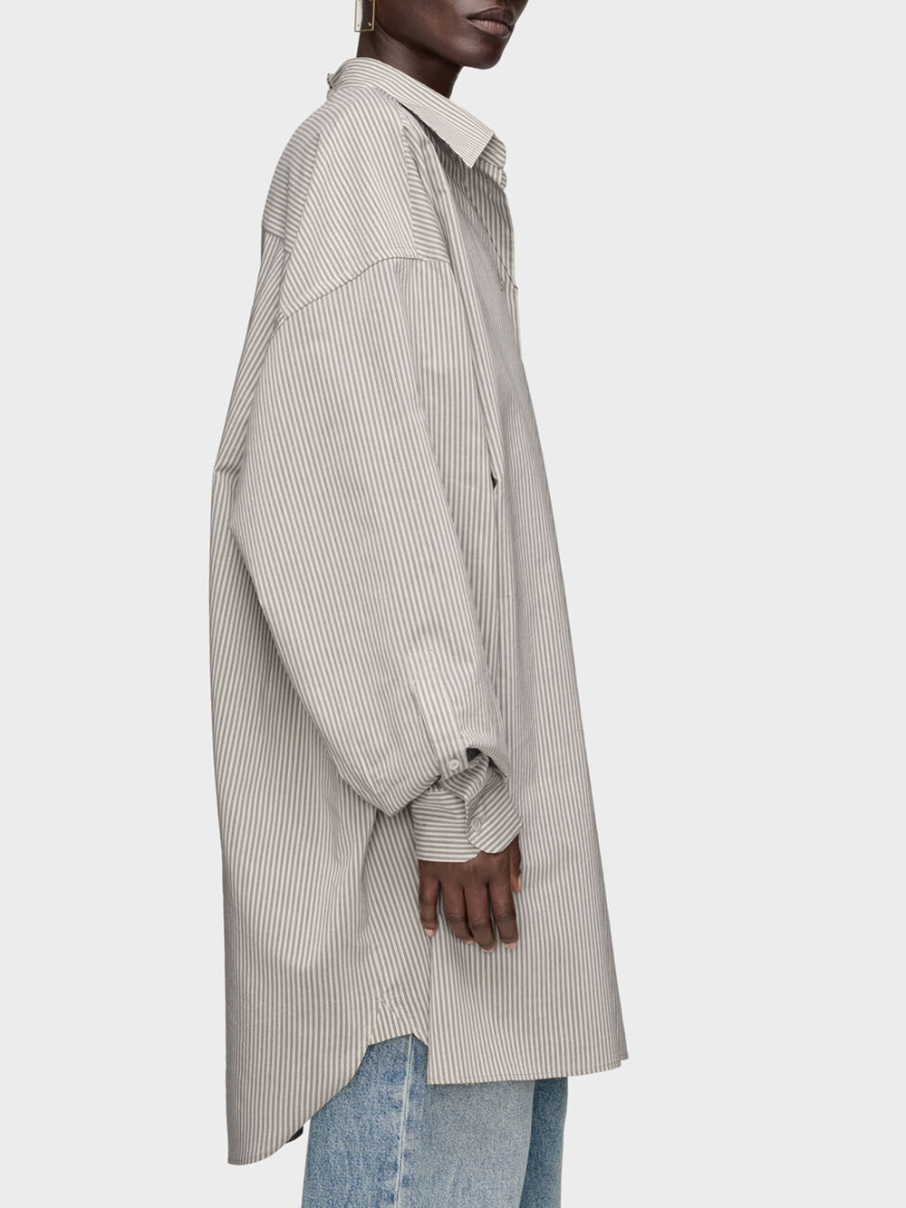 MAISON MARGIELA-FOLD COLLAR OVERSIZED SHIRT-