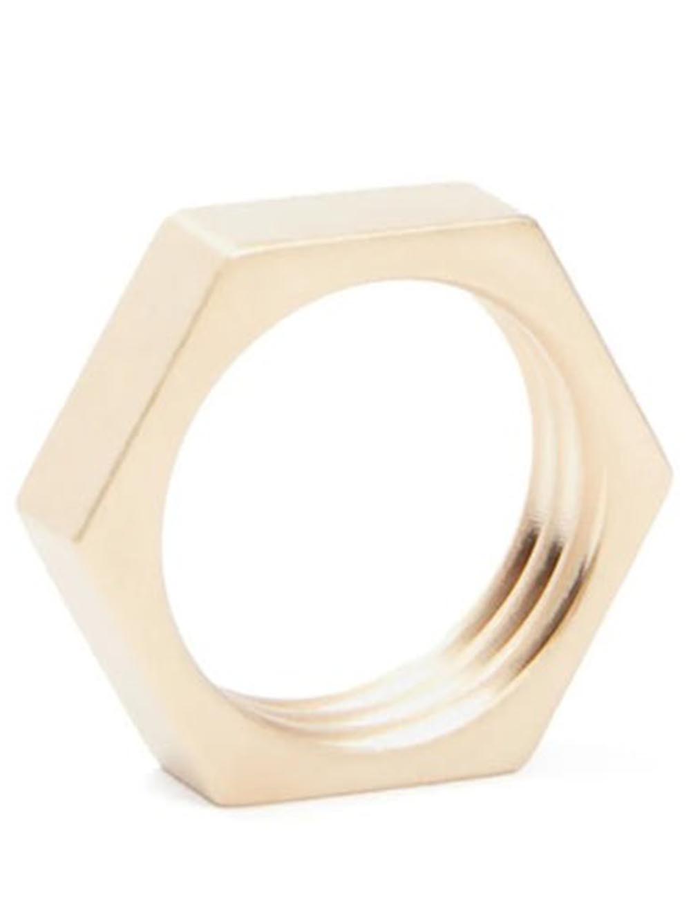 MAISON MARGIELA-geometric brushed ring-