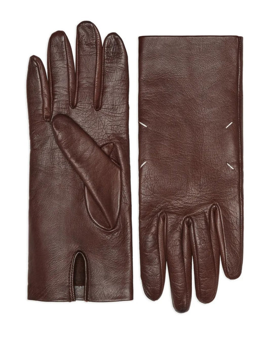 MAISON MARGIELA-lambskin four-stitch gloves-
