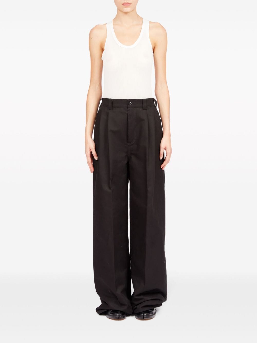 MAISON MARGIELA-LOOSE FIT COTTON TROUSERS-