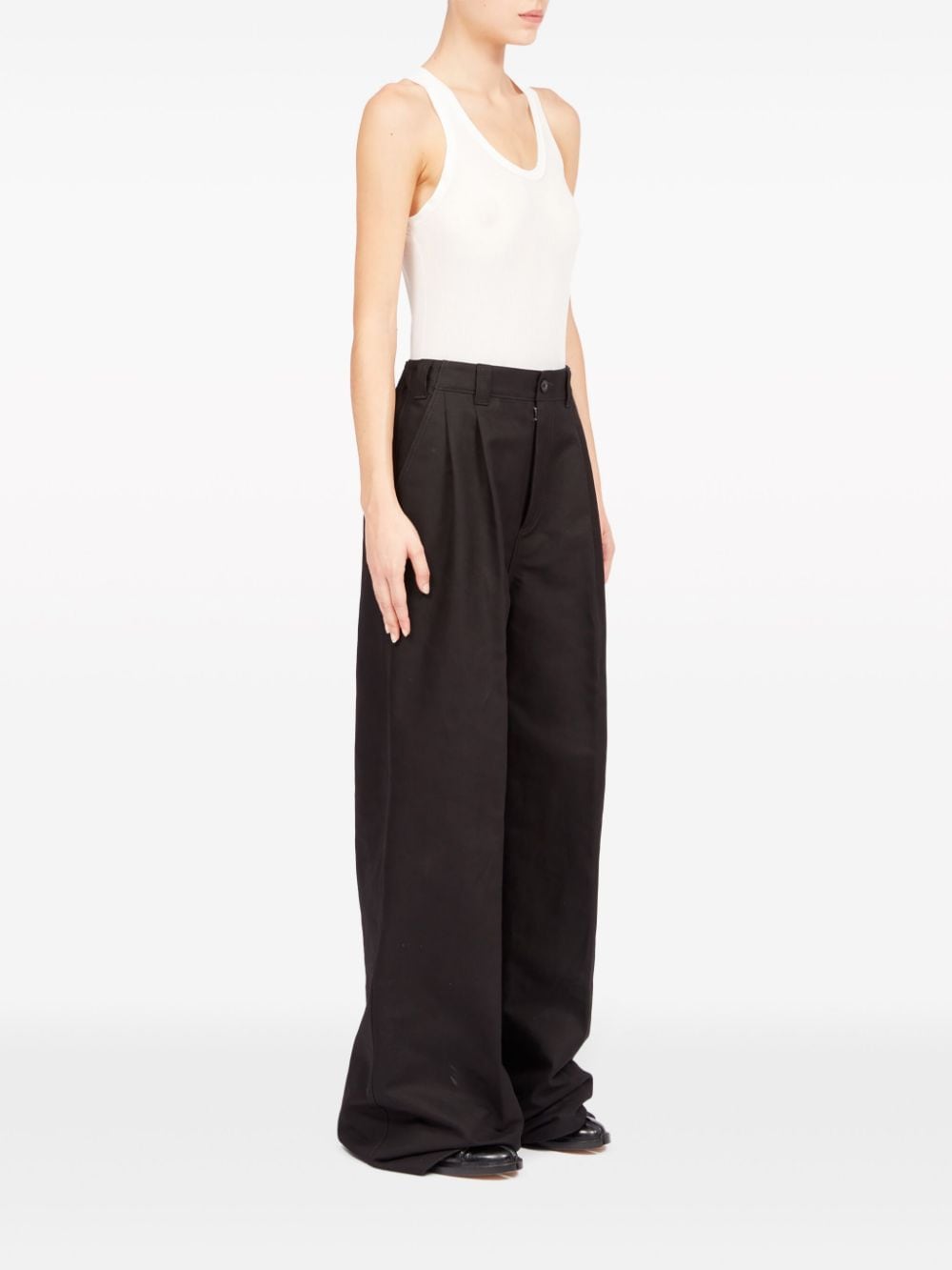 MAISON MARGIELA-LOOSE FIT COTTON TROUSERS-