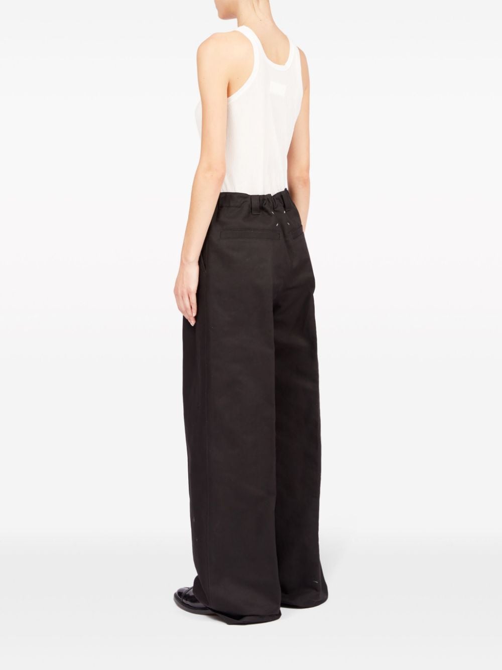 MAISON MARGIELA-LOOSE FIT COTTON TROUSERS-