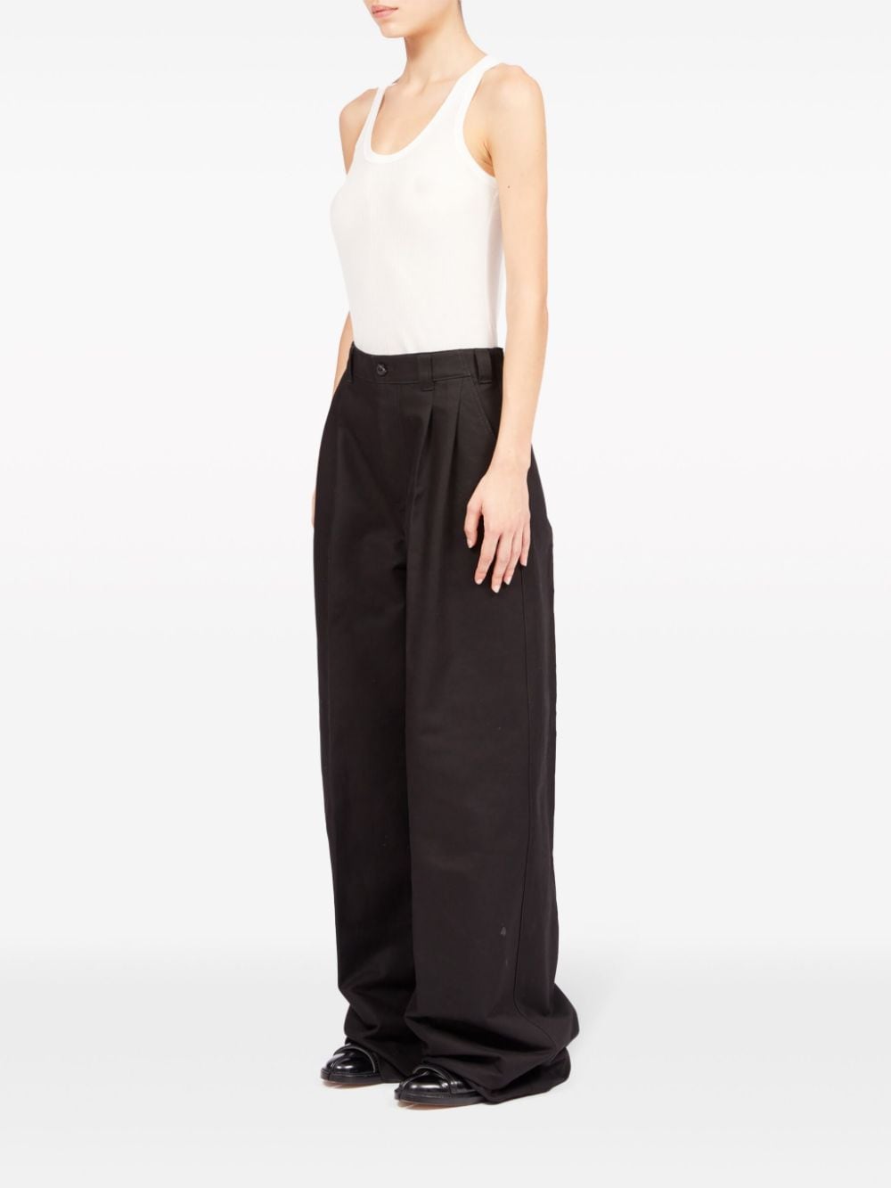 MAISON MARGIELA-LOOSE FIT COTTON TROUSERS-