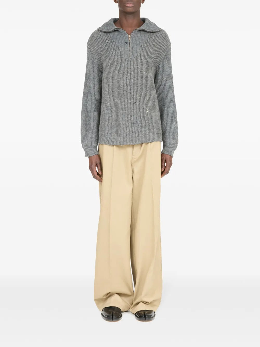 MAISON MARGIELA-MENDED RIBBED SWEATER-