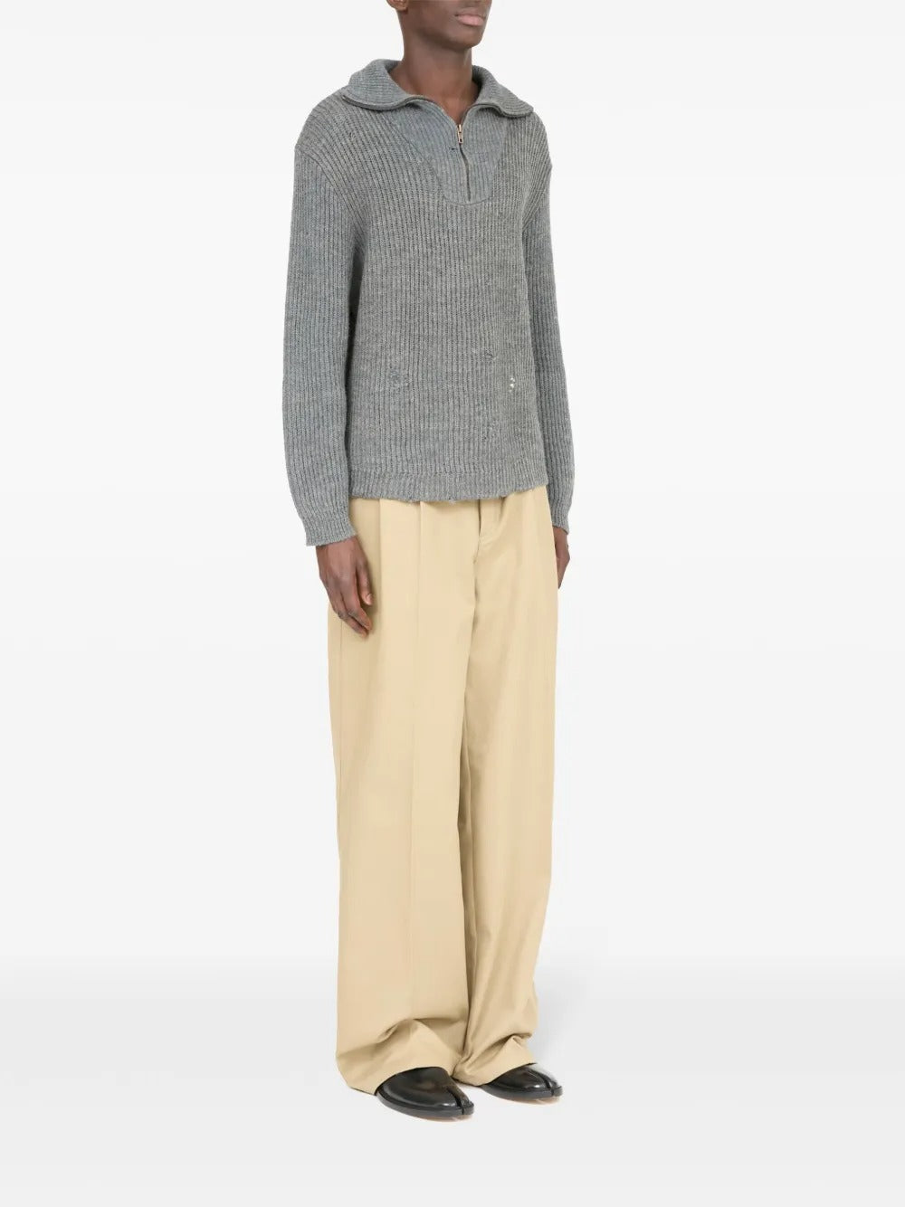 MAISON MARGIELA-MENDED RIBBED SWEATER-