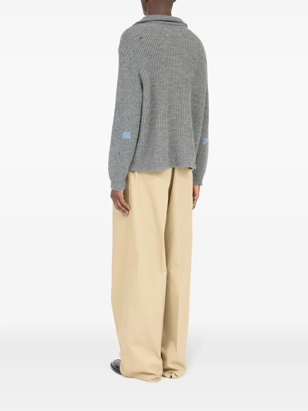 MAISON MARGIELA-MENDED RIBBED SWEATER-