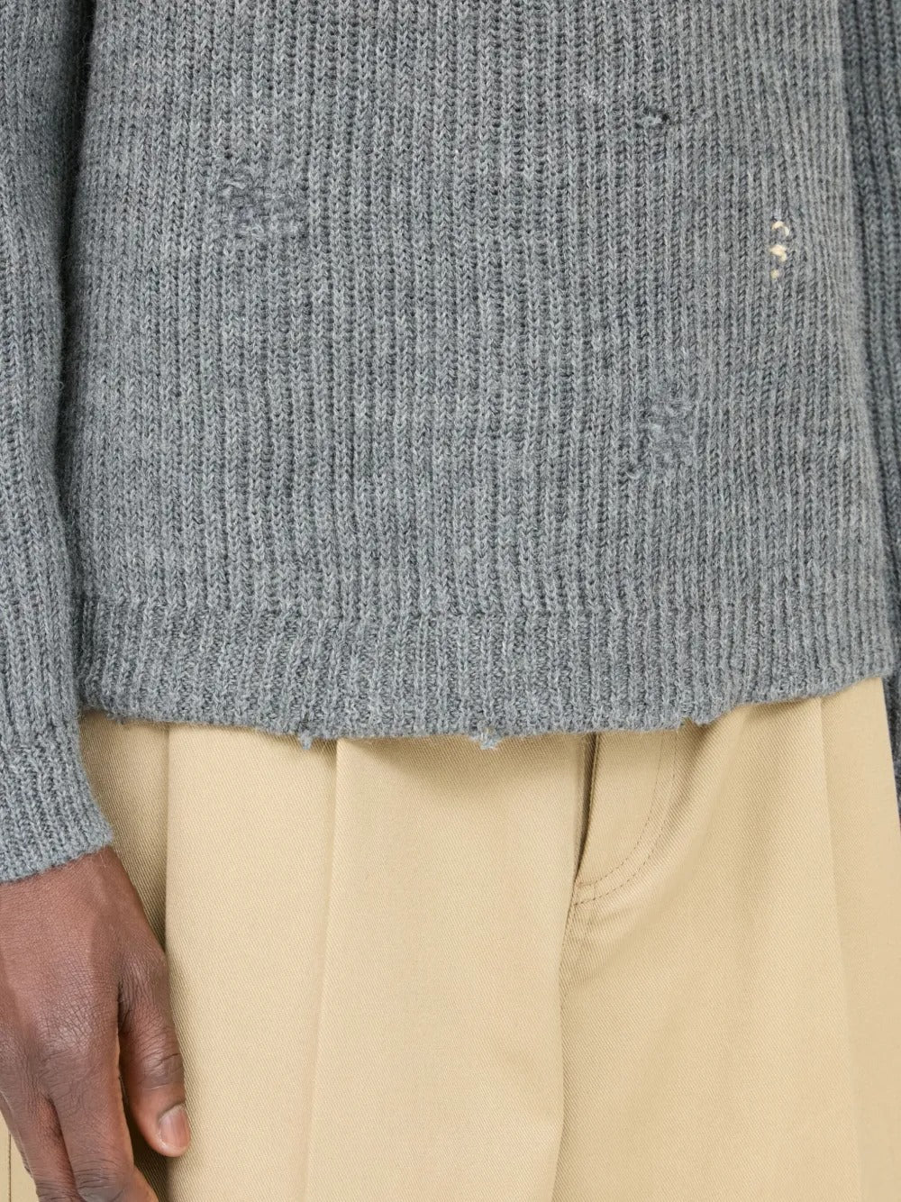 MAISON MARGIELA-MENDED RIBBED SWEATER-