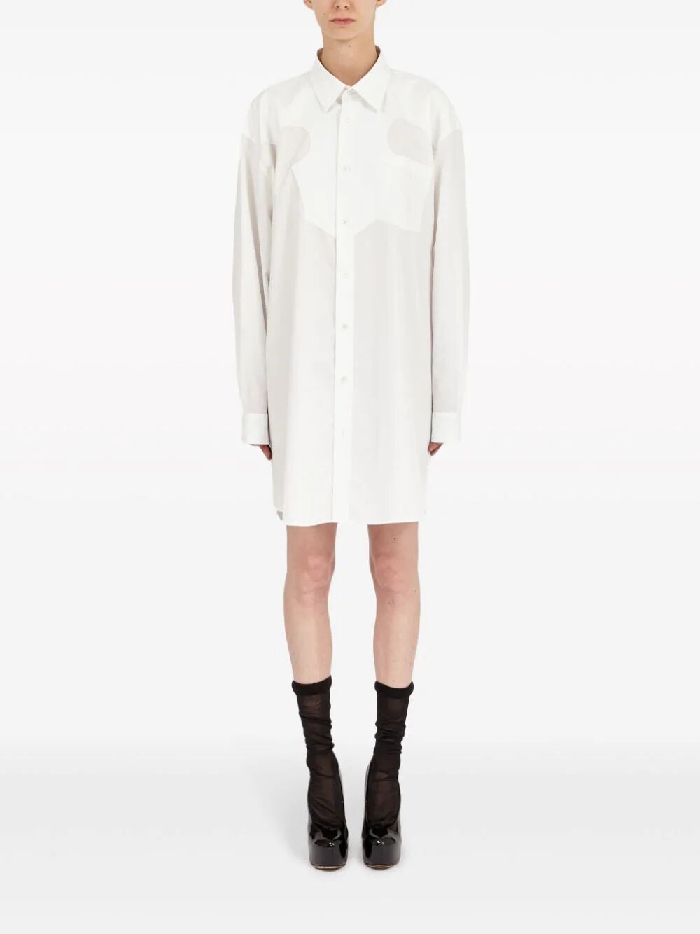 MAISON MARGIELA-OVERSIZED LONG Shirt-S51DT0014S43001 100